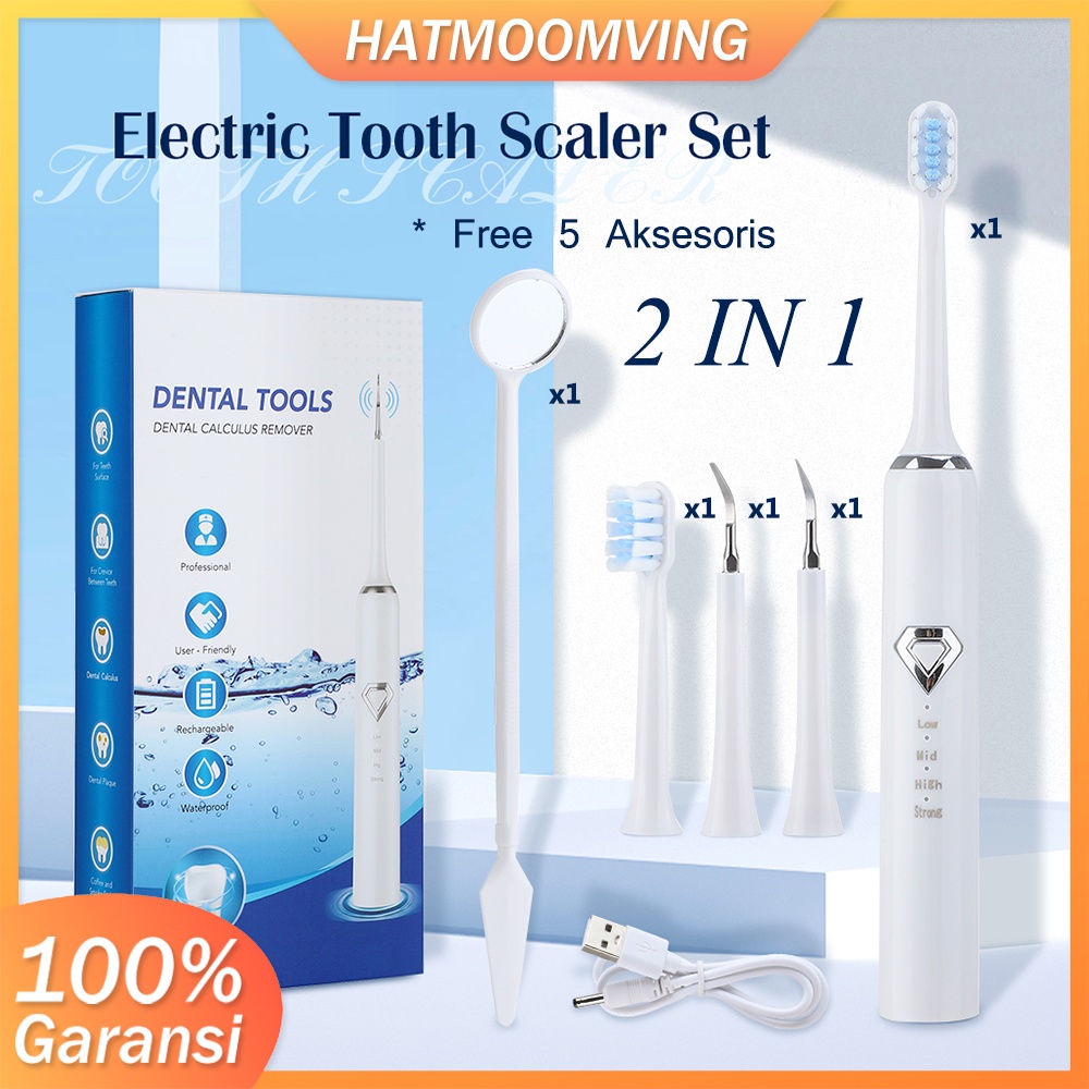 Jual Spot 2 in 1 Electric Tooth Scaler Set & Electric ToothbrushWhiten