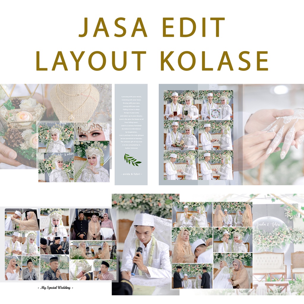 Jual EDIT LAYOUT ALBUM KOLASE WEDDING Shopee Indonesia