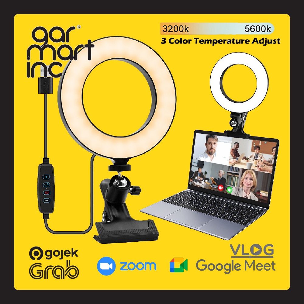 Jual LAMPU Lighting Meeting Video Conference Ring Light WFH Goolge Meet