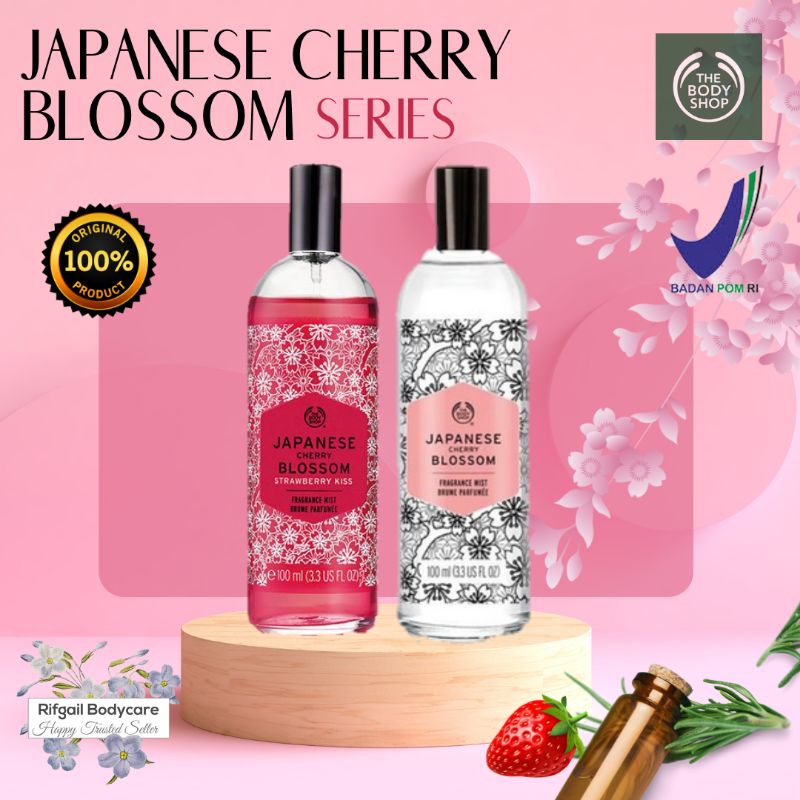 Jual The Body Shop JAPANESE CHERRY BLOSSOM / STRAWBERRY KISS Body Mist