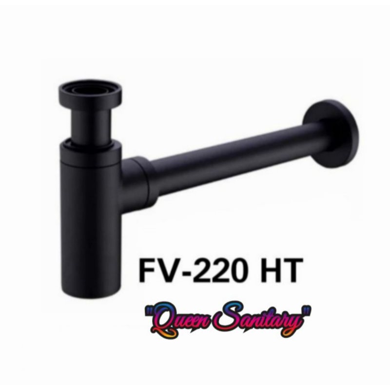 Jual PTrap Wastafel Botol Stainless Hitam/ Pembuangan Saluran Air