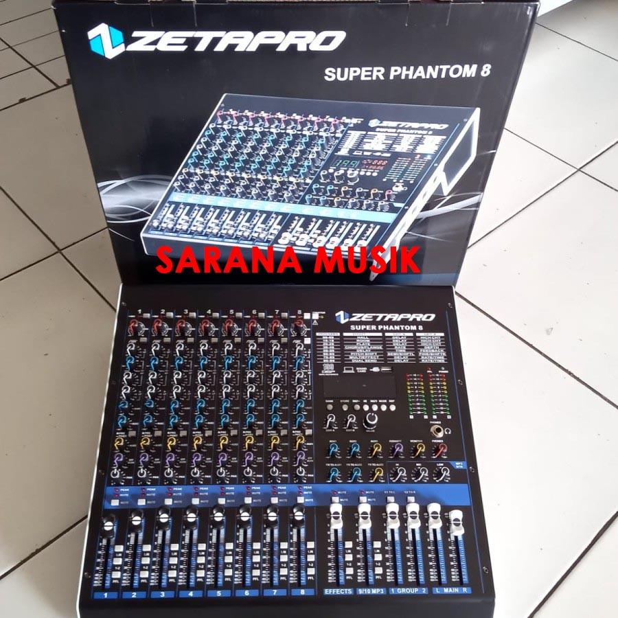 Jual Mixer Zetapro Super Phantom 8 Original Phantom8 Channel + Hardcase