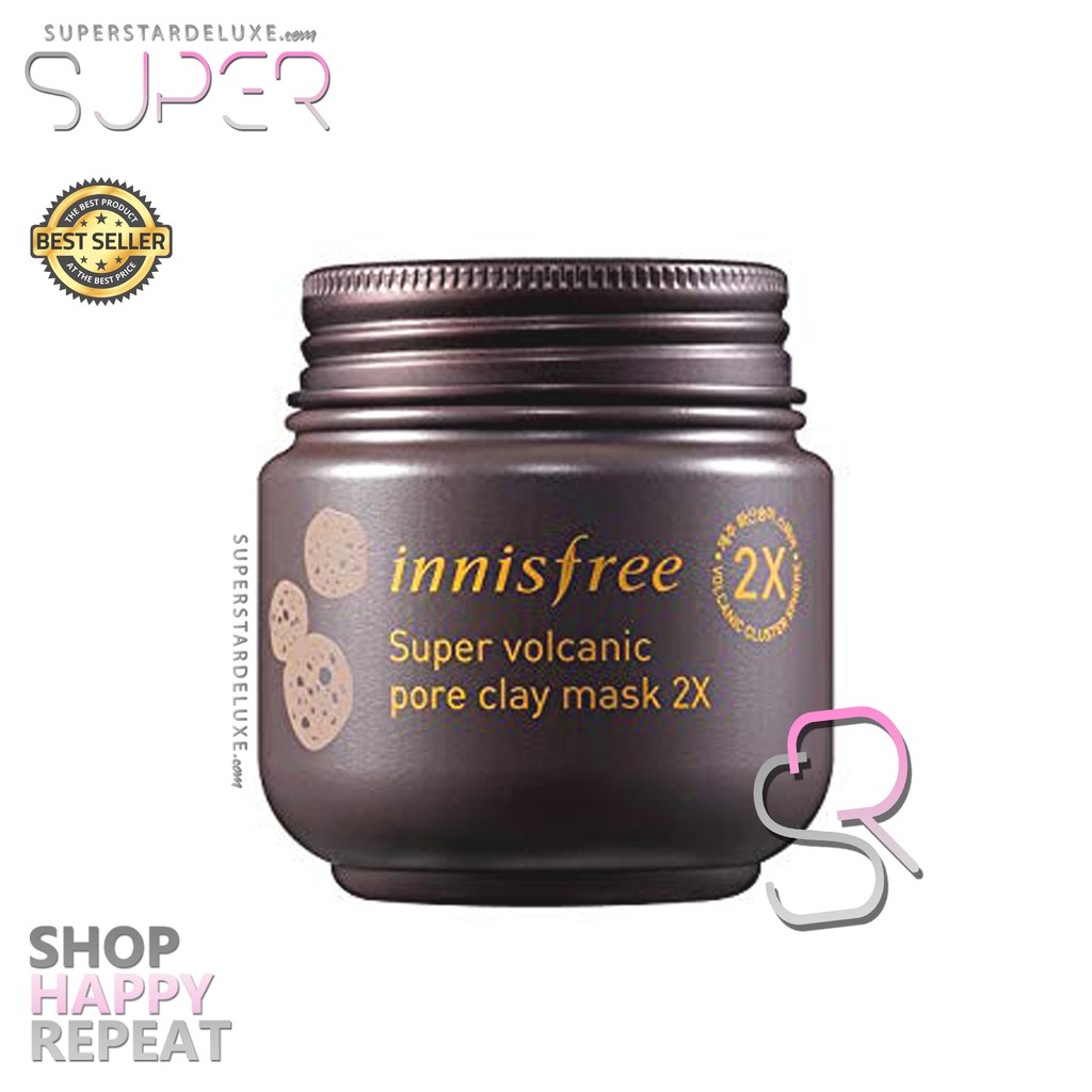 Jual innisfree Super Volcanic Pore Clay Mask 2X / Masker Lumpur Korea