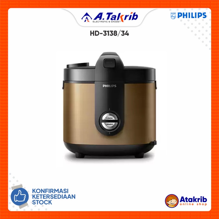 Jual PHILIPS RICE COOKER HD3138/34 Kapasitas 2 Liter Shopee Indonesia