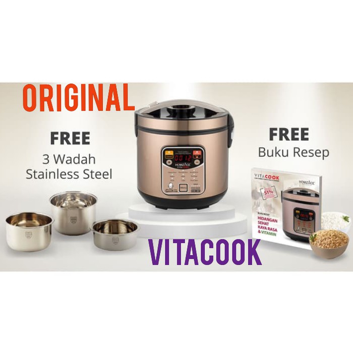 Jual Vitacook Rice Cooker Magic Jar Penanak Nasi Alat Masak Nasi Kesehatan Shopee Indonesia