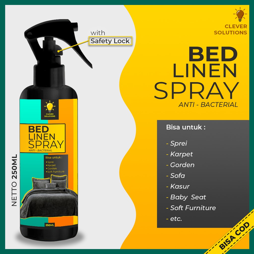 Jual Bed Linen Spray Disinfectant with Anti Bacterial Virus Essential Oil Pengharum Ruangan