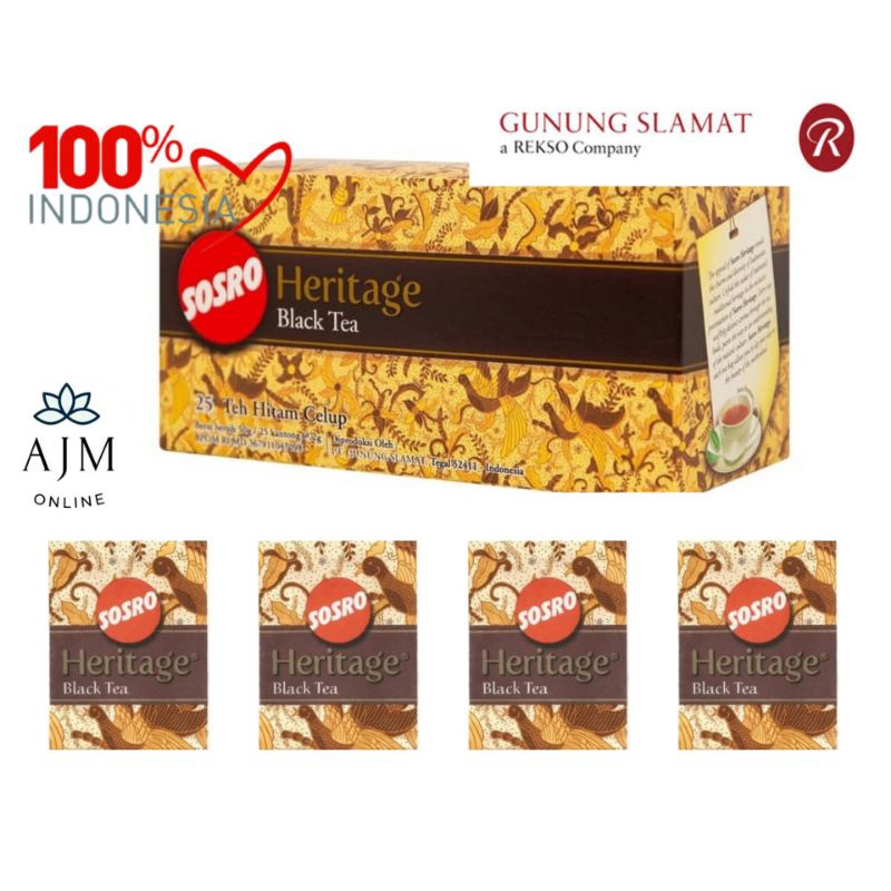Jual Sosro Teh Celup Heritage Black Tea 25 Bags Shopee Indonesia