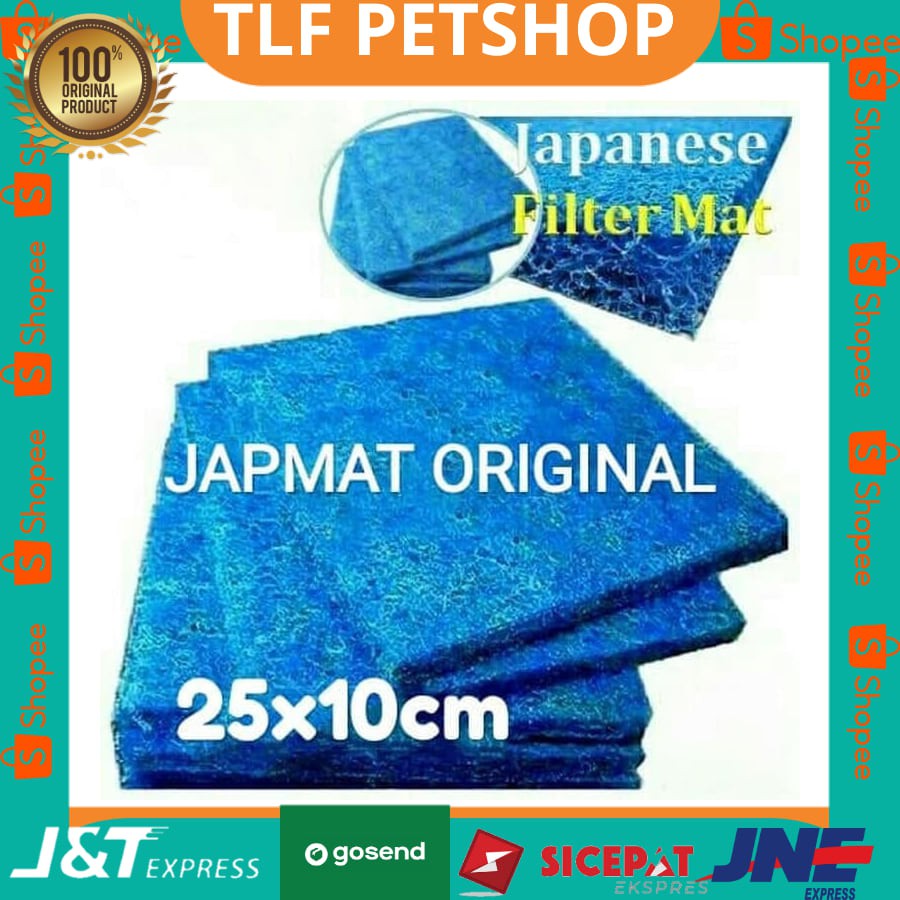 Jual JAPMAT ORIGINAL MEDIA FILTER KOLAM AQUARIUM JAPMAT 25CM X 10CM X 3