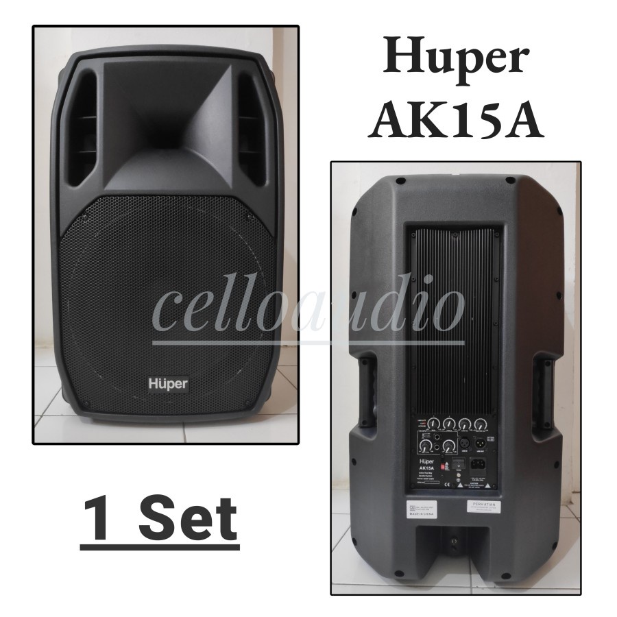 Jual Speaker Aktif 15 Inch Huper AK15A Active Speaker 15" AK 15A (1 Set