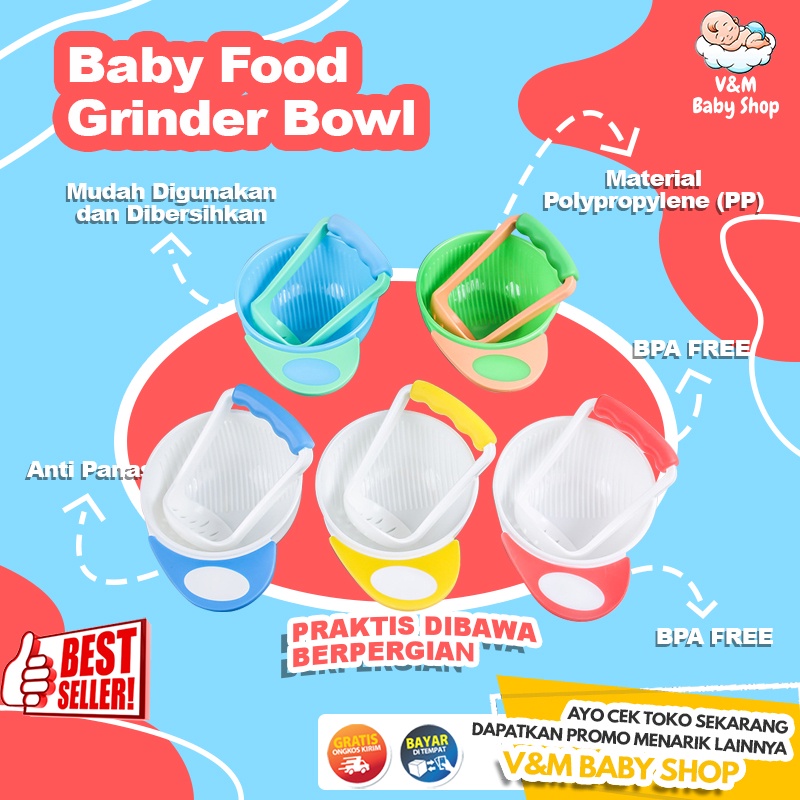 Jual VnM051 Baby Food Grinder Bowl Mangkok Penghalus Makanan Bayi / Baby Food Maker / Alat