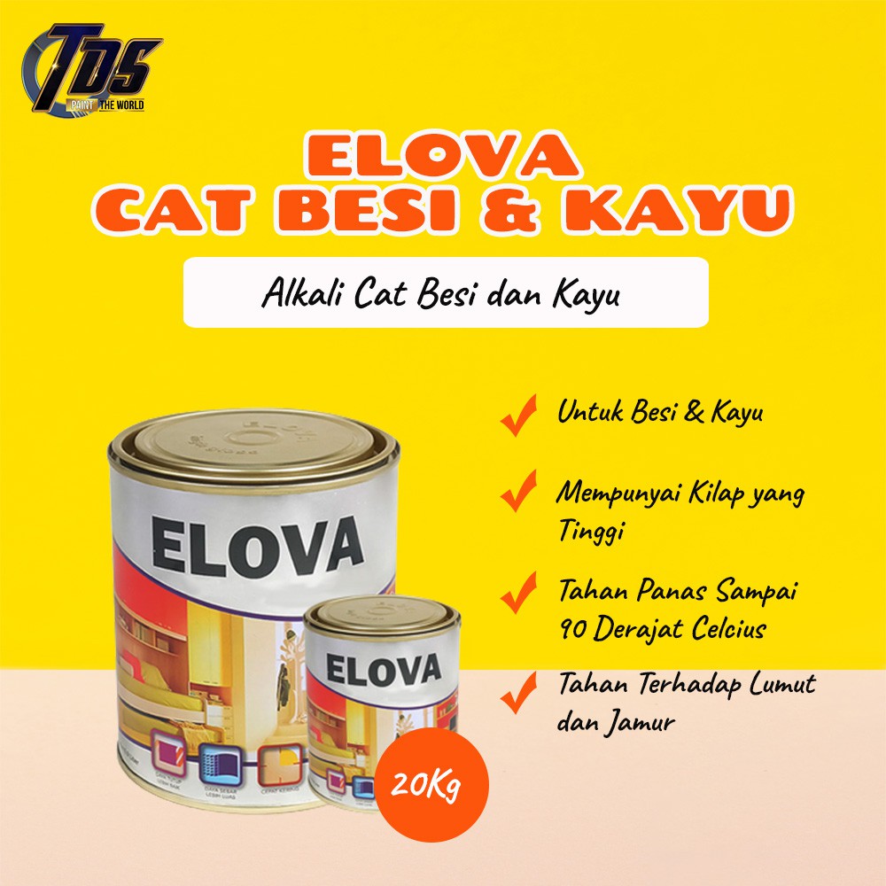Jual Cat Besi dan Kayu Elova 20Kg Shopee Indonesia