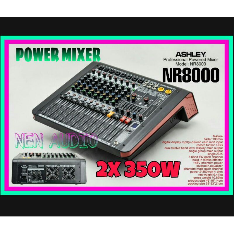 Jual Power Mixer Ashley NR8000 Original Ashley Watt Besar Body Besar