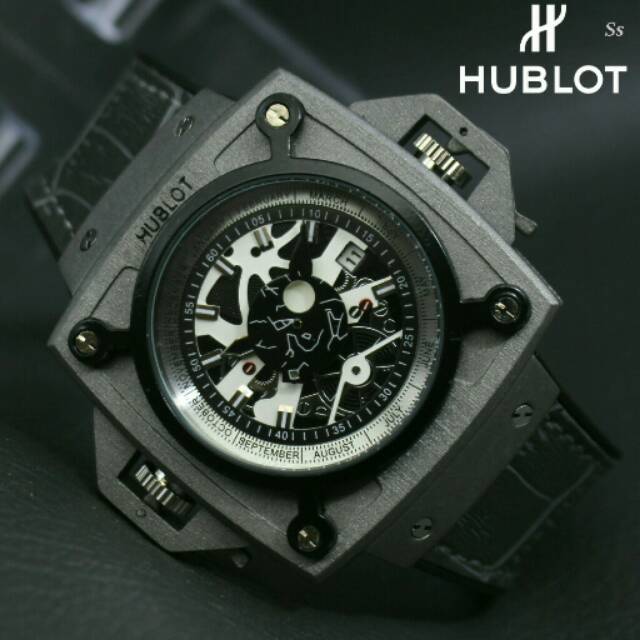 Jual HUBLOT KULIT JAM TANGAN PRIA (5cm) Shopee Indonesia