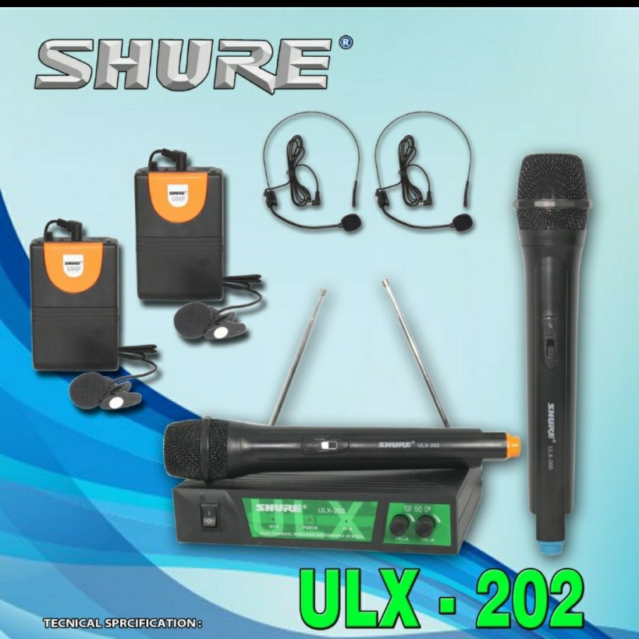 Jual Mic Wireless SHURE ULX 202 ULX202 Microphone Shopee Indonesia