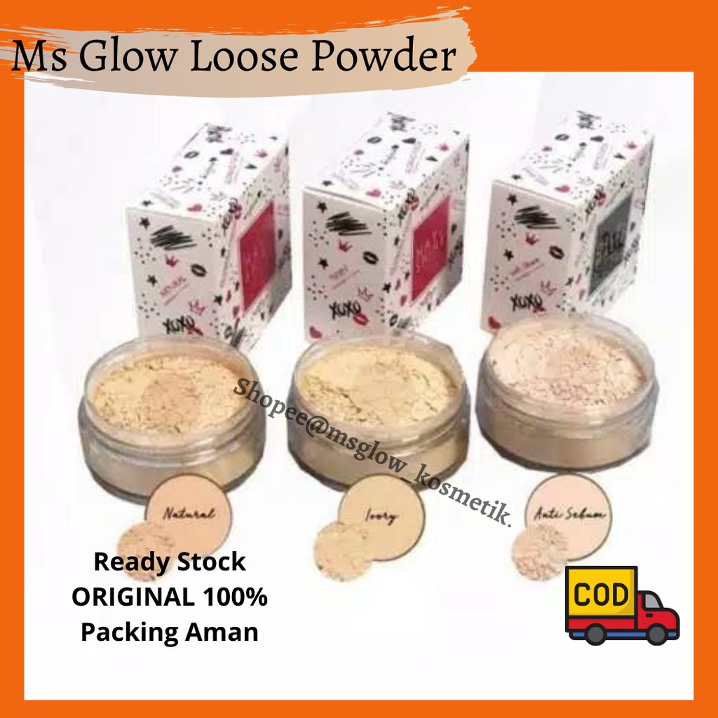 Jual Bedak Tabur MS Glow Original MS Glow Hay to Shine Loose Powder