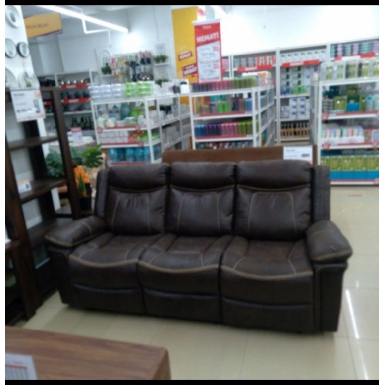 Jual Sofa informa 3 seater lancaster cokelat sofa tamu sofa ruang tamu