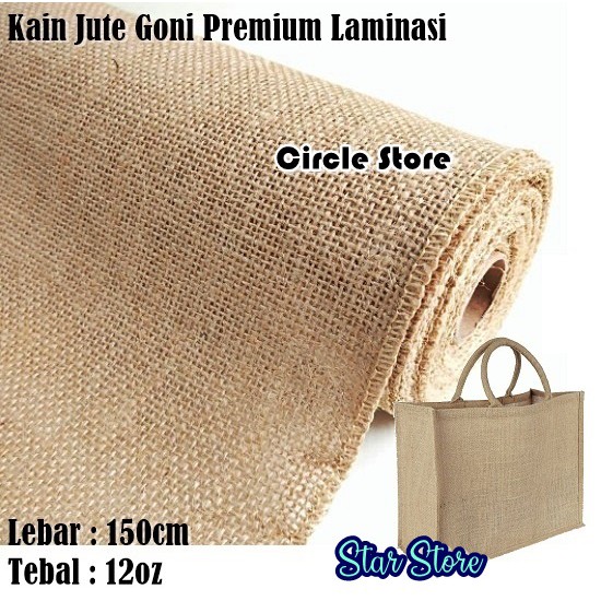 Jual Kain Jute Laminated / Burlap / Tas Goni Laminasi Lebar 150cm