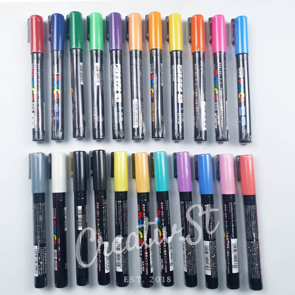 Jual Uni Posca Pc3M Paint Marker Fine Point Tip (Part 1) Spidol Warna