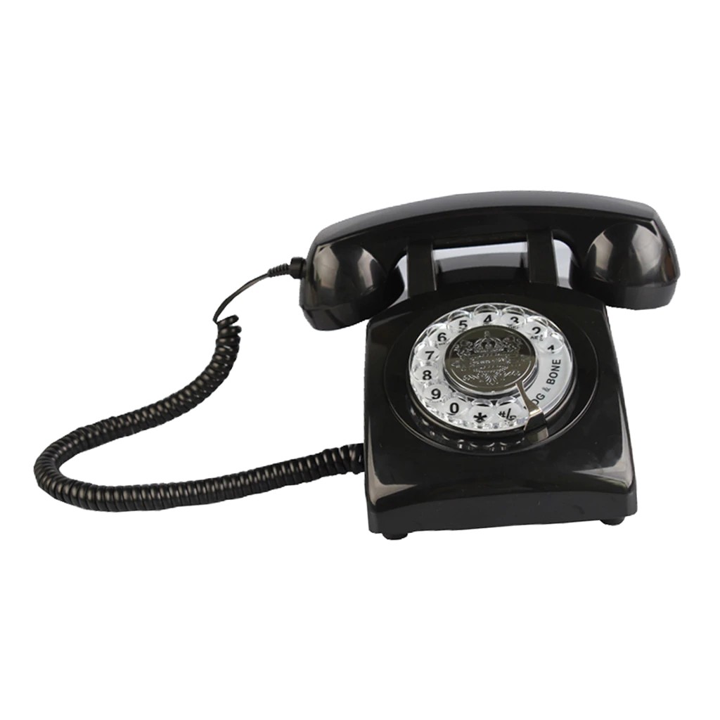 Jual Retro Rotary Dial Bell Home Phones Old Fashioned Classic Corded