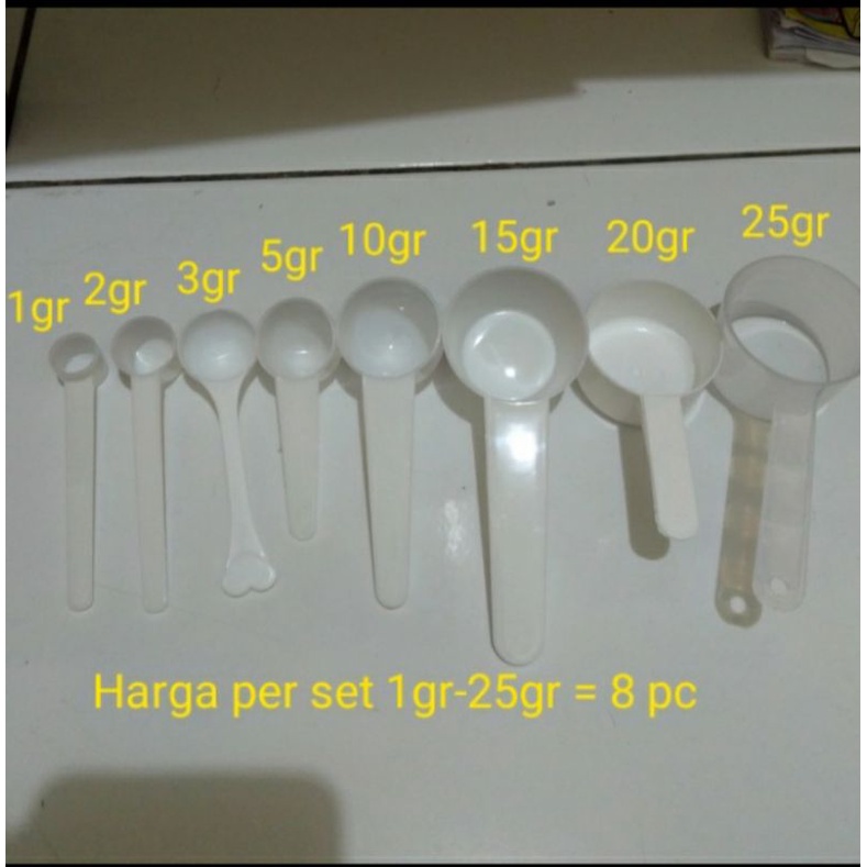 Jual Sendok Takar Set 1gr25gr Sendok Ukur Set 1gr25gr Shopee Indonesia(03)