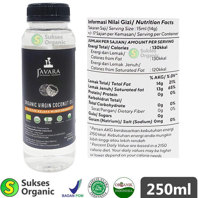 Jual Virgin Coconut Oil/VCO/Minyak Kelapa Javara 250ml Shopee