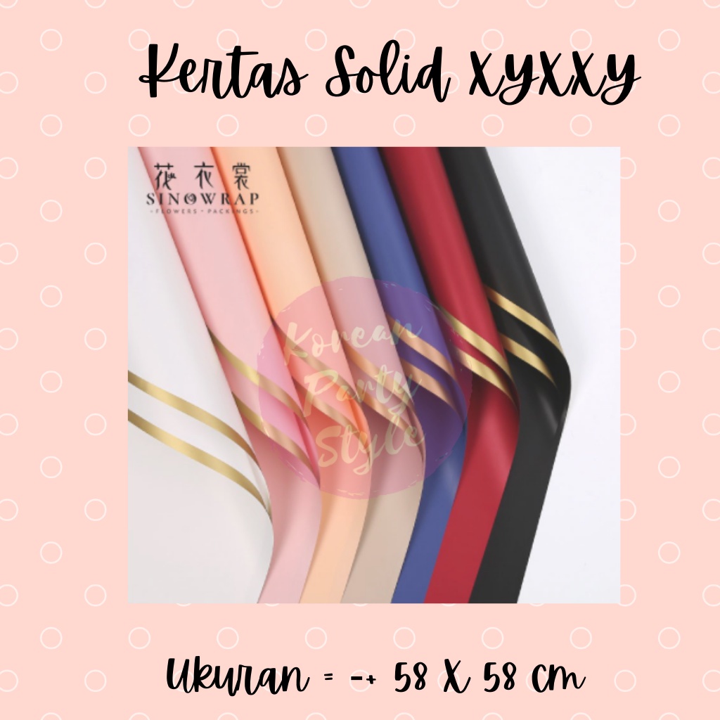 Jual KOREAN KERTAS BUNGA ECER LINE GOLD WARNA SOLID XXYXY XXJA KERTAS BUKET BUNGA FLOWER