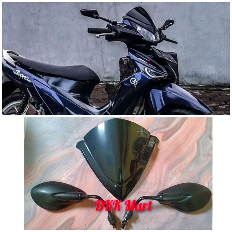 Jual PAKET MURAH SUPRA X 125 VISOR SUPRA X 125 PLUS SPION SUPRA X 125