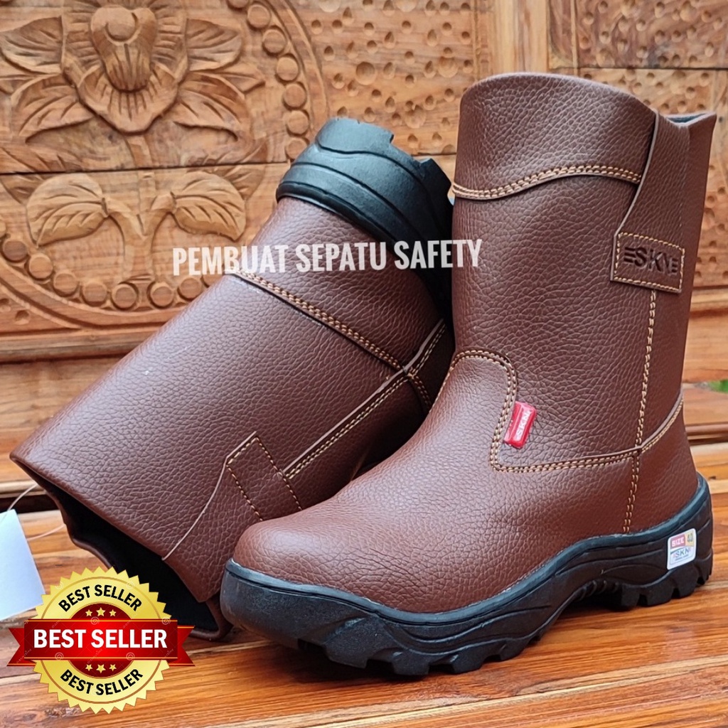 Jual Sepatu Septi Saveti Safety Boot King Shoes SKN Ujung Besi Kulit