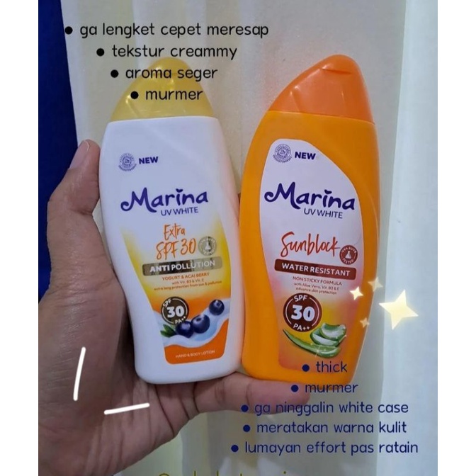 Jual SUNBLOCK MARINA HBL UV WHITE SPF30 PA++ 85ML Shopee Indonesia
