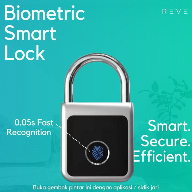 Jual Hemat Reve Biometric Smart Lock Iot , Gembok Pintar Biometrik