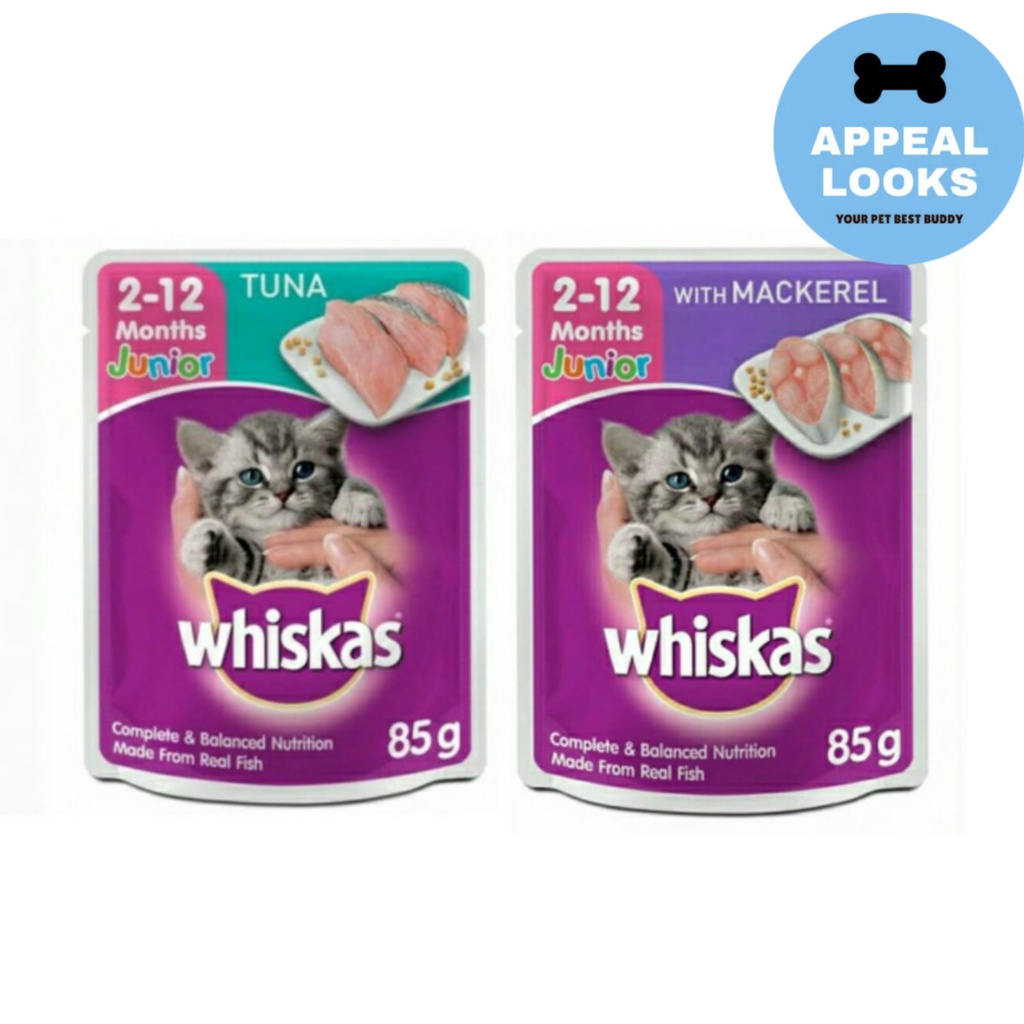 Jual Whiskas Junior Sachet 85gr Makanan Pakan Basah Untuk Anak Kucing