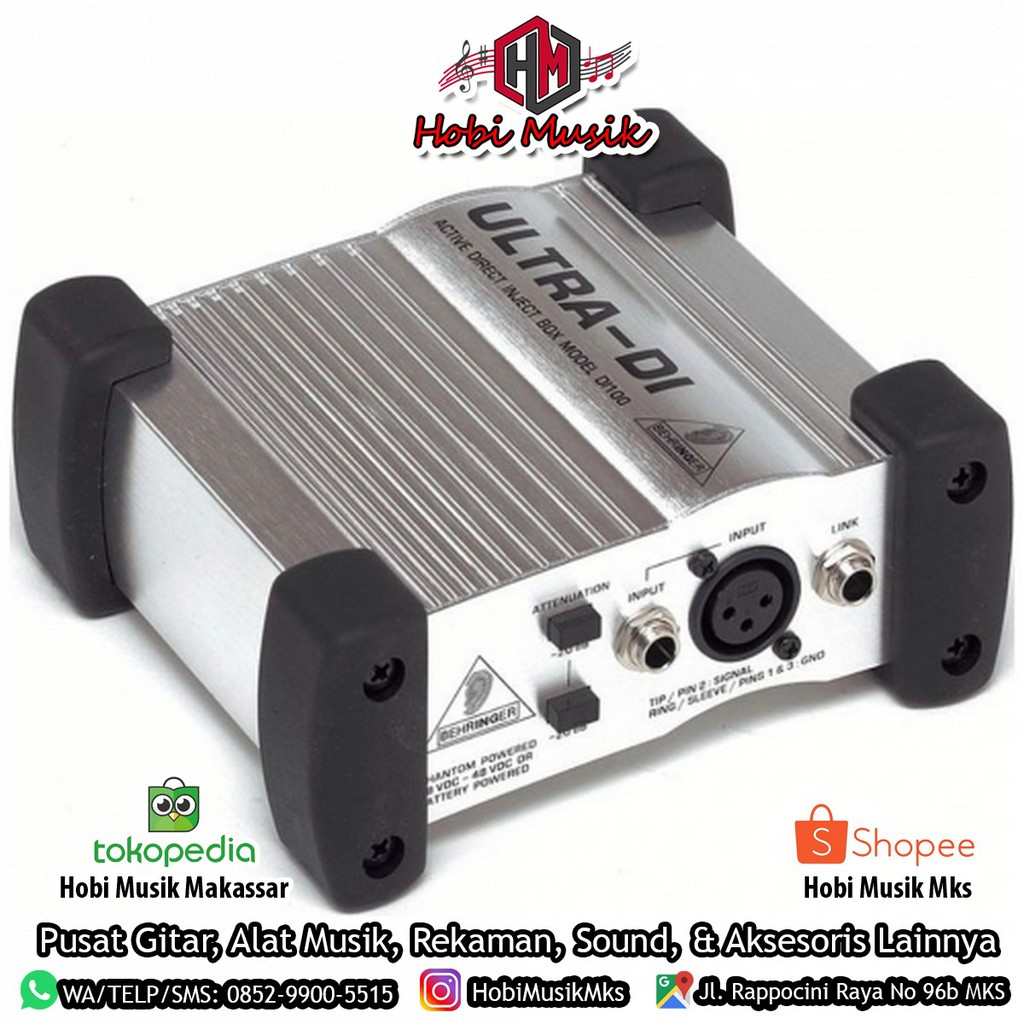 Jual Direct Box D100 Behringer Profesional Phantom Power For Audio