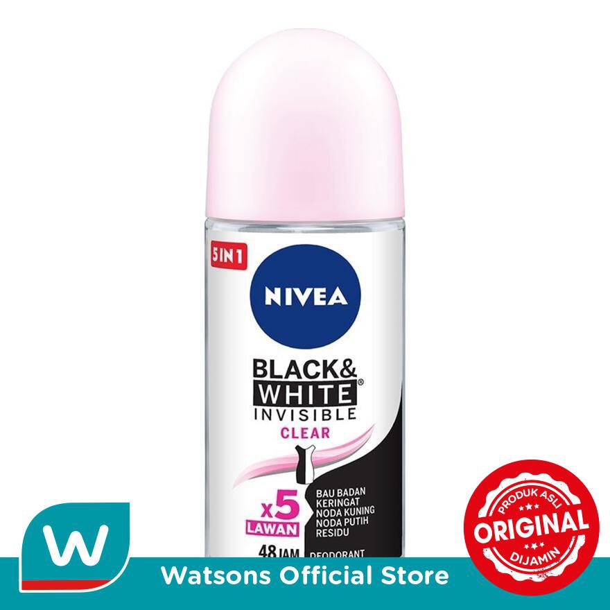 Jual Nivea Roll On Invisible Black & White Feminine 25ml Shopee Indonesia