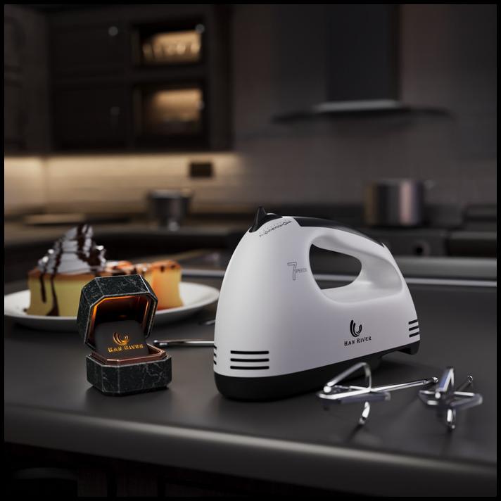 Jual HAN RIVER Hand Mixer HE 133 / HE 133 Putih Shopee Indonesia