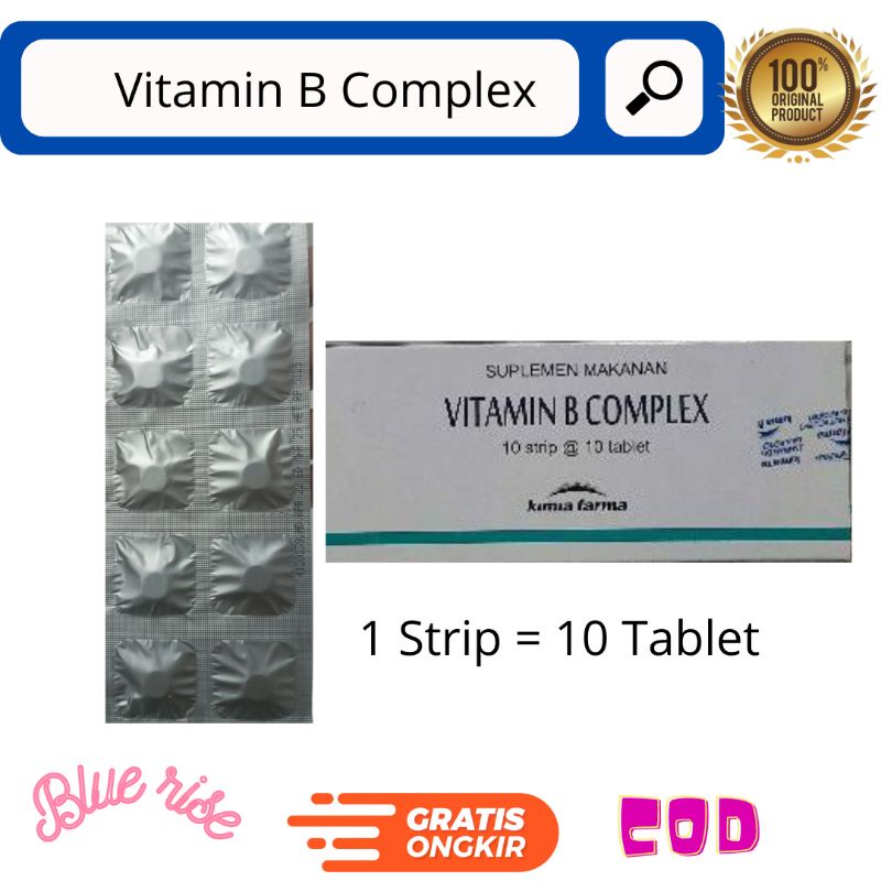 Jual Vitamin B Complex 1 Strip isi 10 Kimia Farma Shopee Indonesia