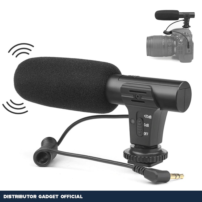 Jual Shotgun Mic Kamera DSLR Mirrorless Microphone bumb Vlog Youtuber