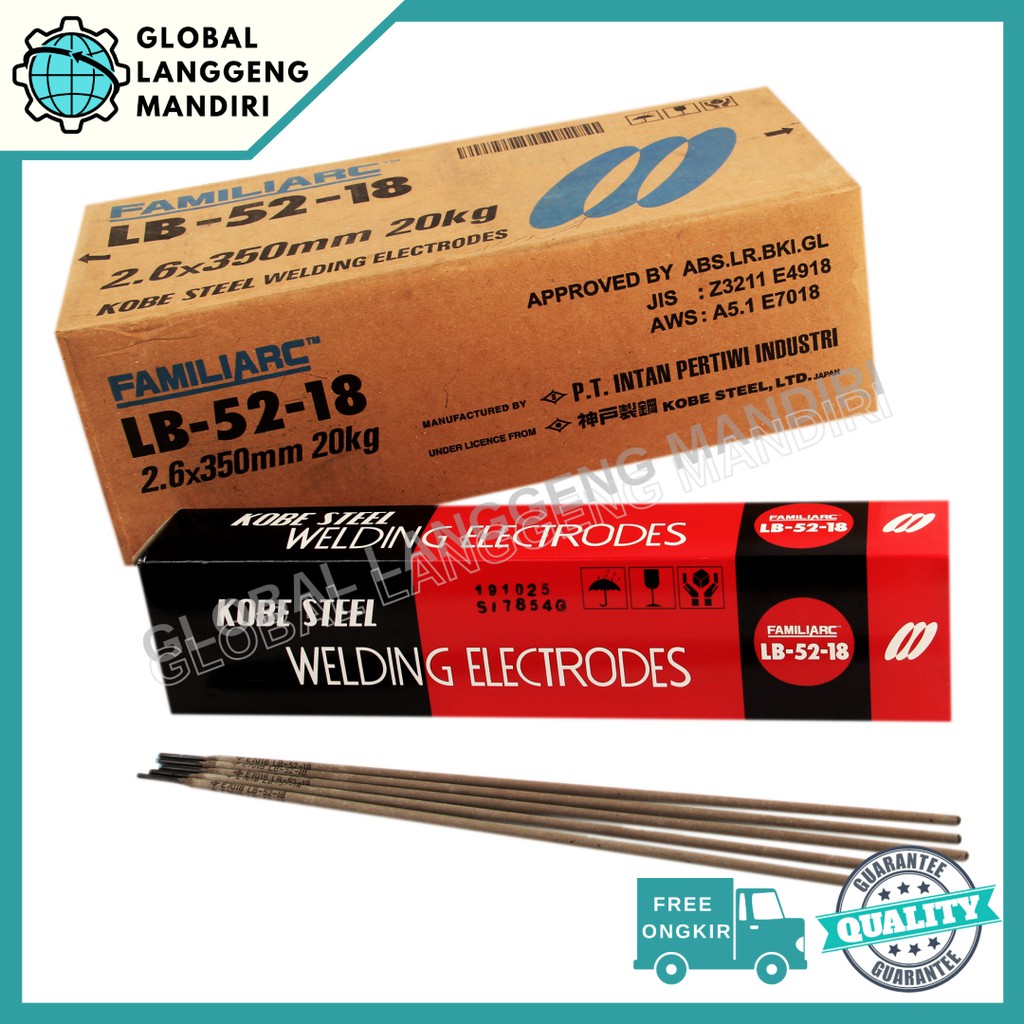 Jual KAWAT LAS LB 5218 2.6MM / 3.2MM / 4.0MM (5KG) / KOBELCO LB 5218