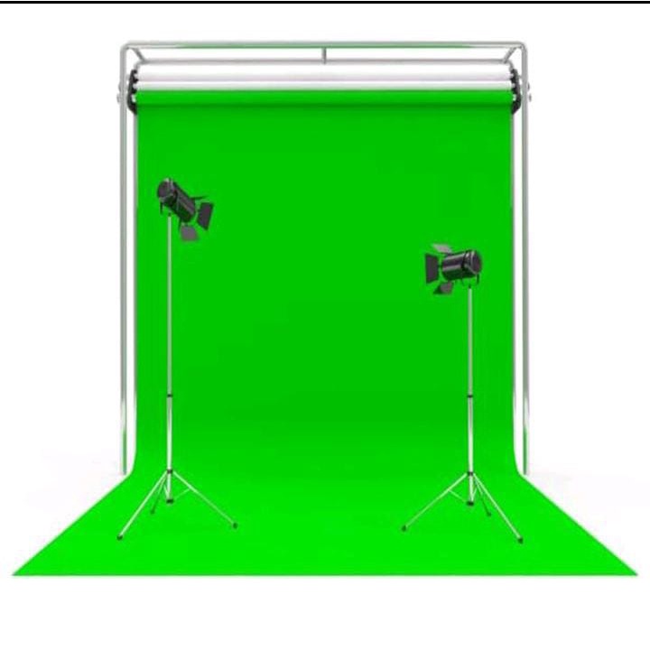 Jual 3 meter Green Screen Youtuber Background Backdrop zoom 100gsm