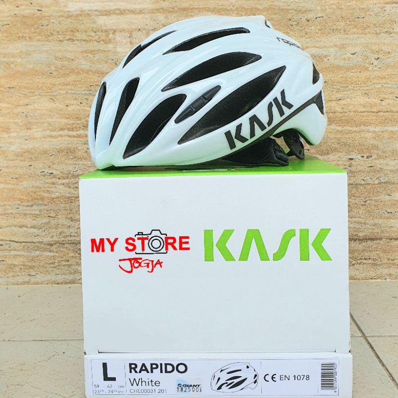 Jual Helm KASK Rapido White Size L 59cm62cm Helmet Road Bike 100