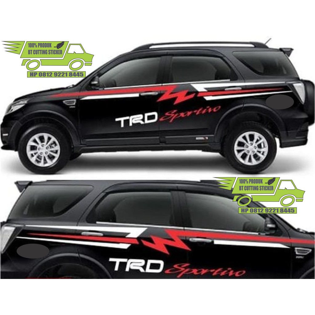 Jual bt sticker toyota rush stiker mobil toyota rush stiker daihatsu