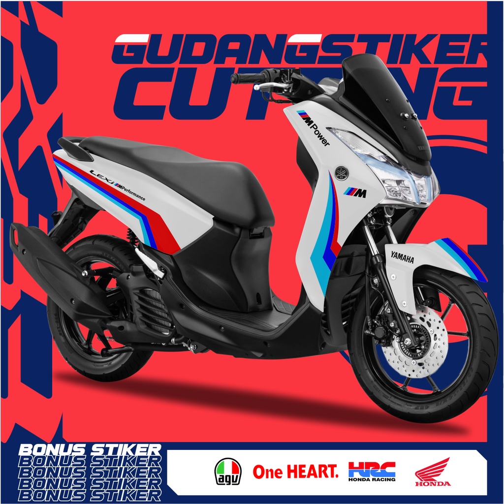 Jual STRIPING CUTTING YAMAHA LEXI 125 BMW LIS STICKER BMW LEXI LAMA BARU STIKER AKSESORIS SEPEDA