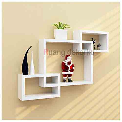 Jual Hiasan persegi rak dinding tempel furniture hiasan dinding hiasan
