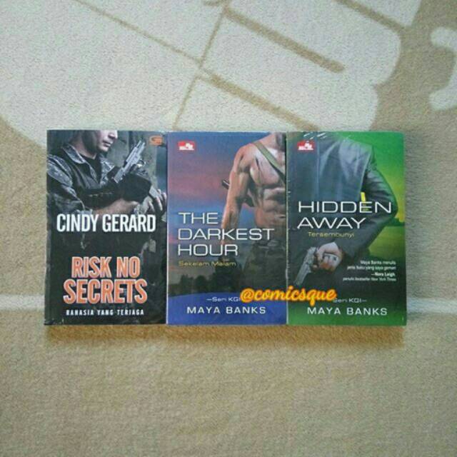 Jual Novel Dewasa Risk No Secret (Cindy Gerard), Darkest Hour & Hidden