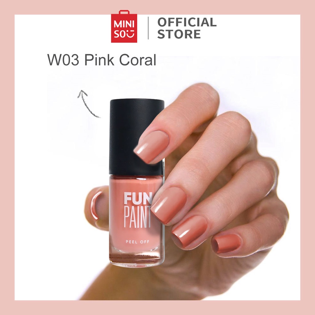 Jual MINISO official Fun Paint Peel Off Nail Polish,W06 Fossi Miniso kutek peel off Fun Paint