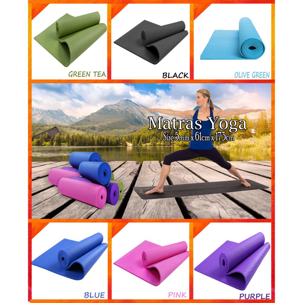 Jual Matras Yoga Premium PVC Tebal 5mm Shopee Indonesia