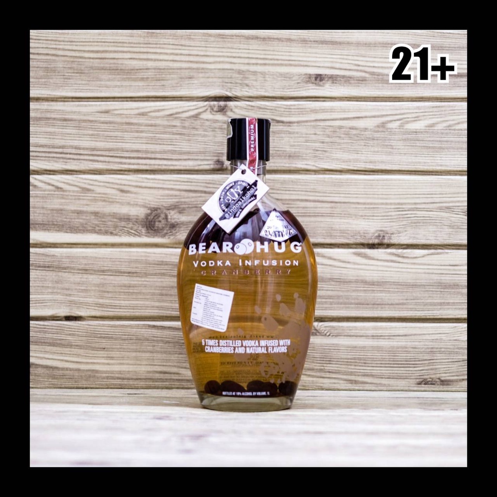 Jual Bear Hug Vodka Infusion Cranberry 1000ml Liqueur INDOALKOHOL