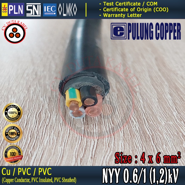 Jual Kabel NYY 4x6 mm2 PULUNG /4 x 6 mm2/4x6mm2/4x6 mm/4x6mm/4 x 6 mm(03)