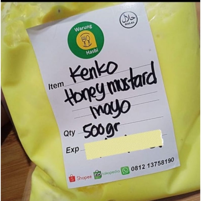 Jual kenko honey mustard mayo repack 500gr (honey mustard mayo nya