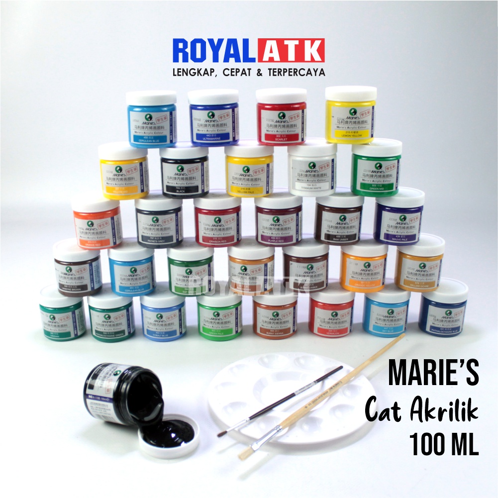 Jual Maries Acrylic Paint / Cat Akrilik Maries 100ml Shopee Indonesia