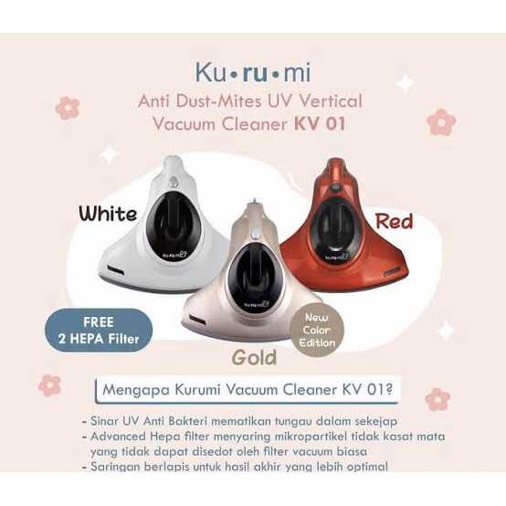 Jual KURUMI Anti Dust Mites UV Vacuum Cleaner Penyedot Debu dan